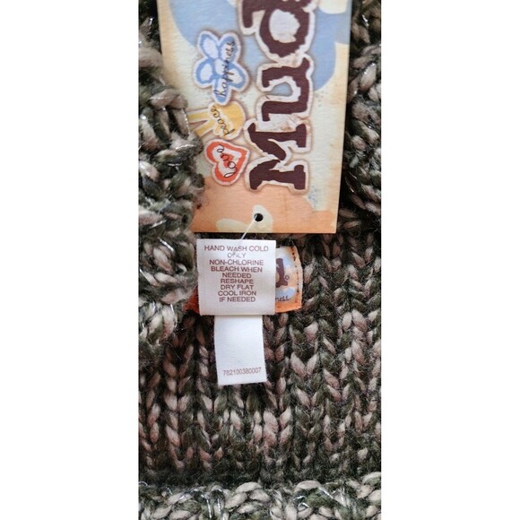 Mudd Woman's XL Tunic Sweater Y2K Cowl Neck‎ NWT Green Metallic - Picture 4 of 6